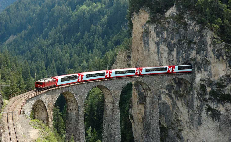 The Albula Bernina Railway Line